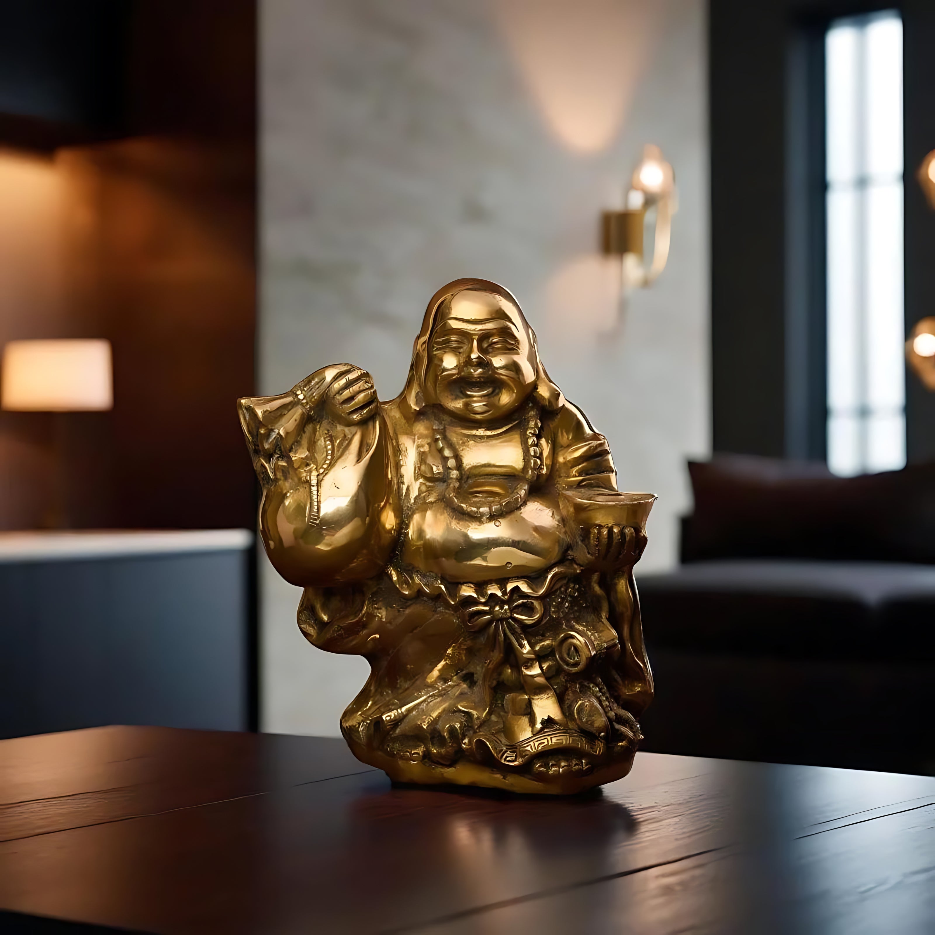 Brass Laughing Buddha