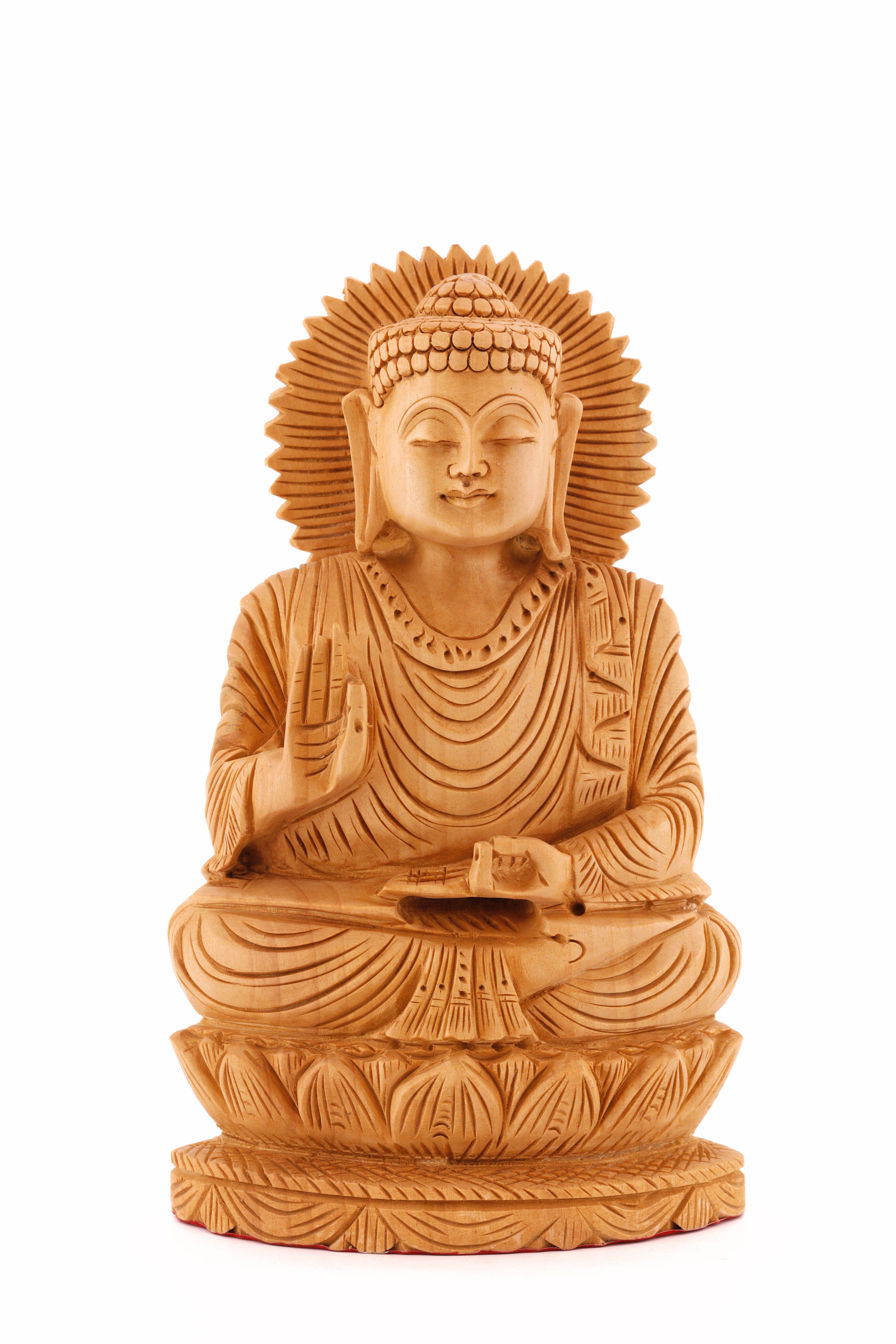 Wooden Meditating Buddha