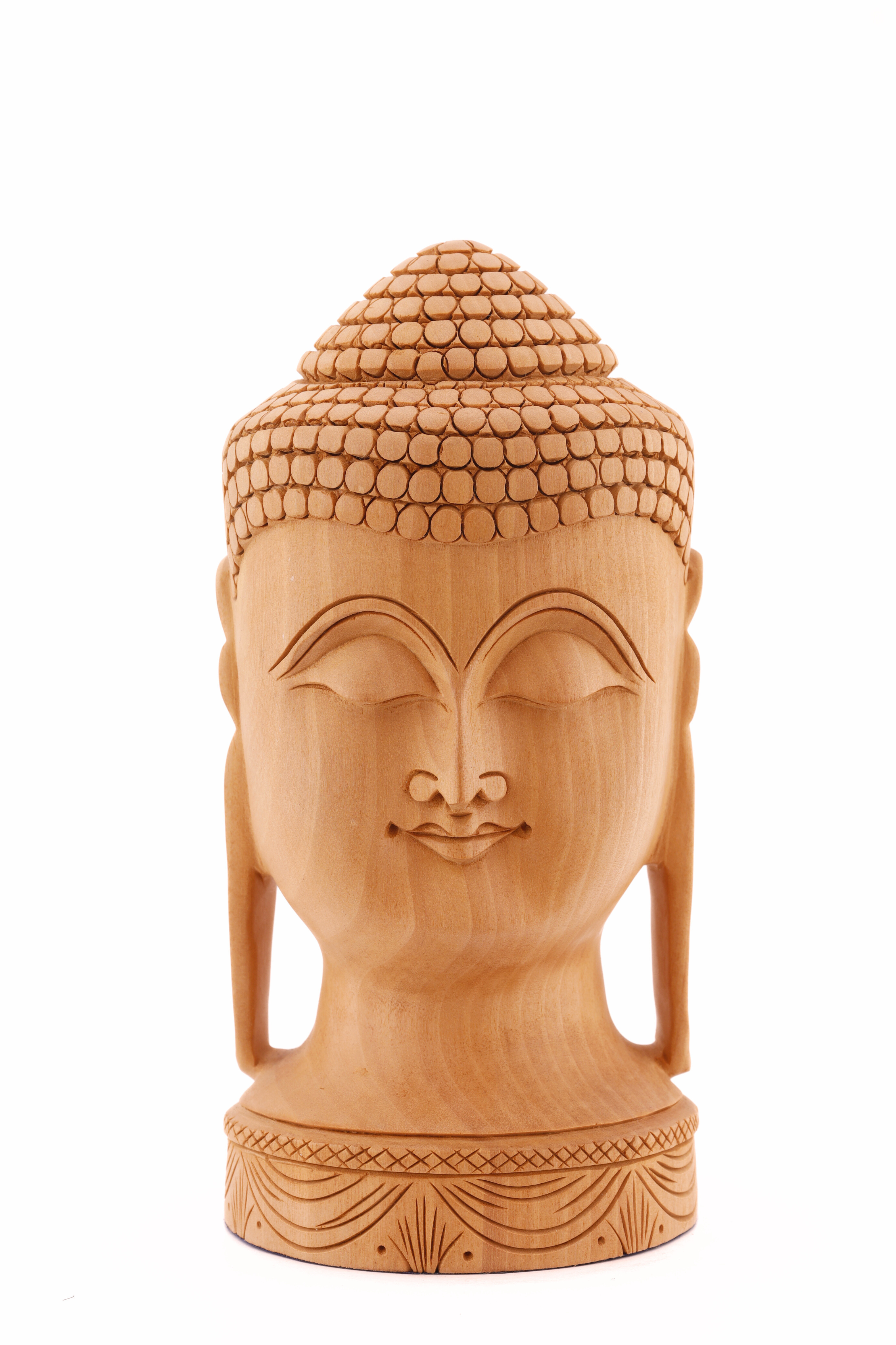 Wooden Buddha head