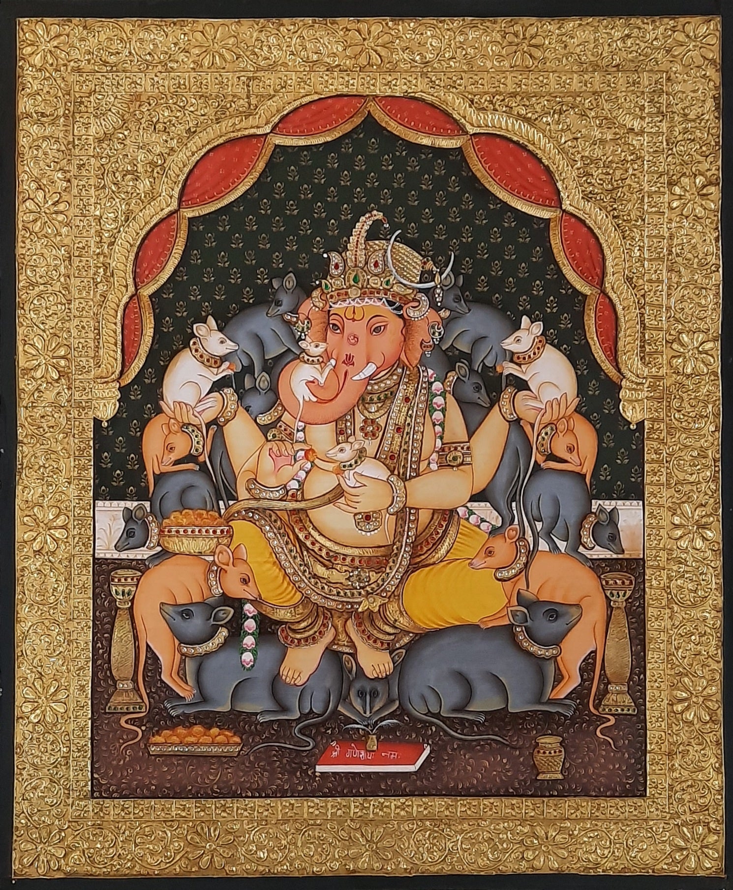 Lord Ganesha Tanjore Painting