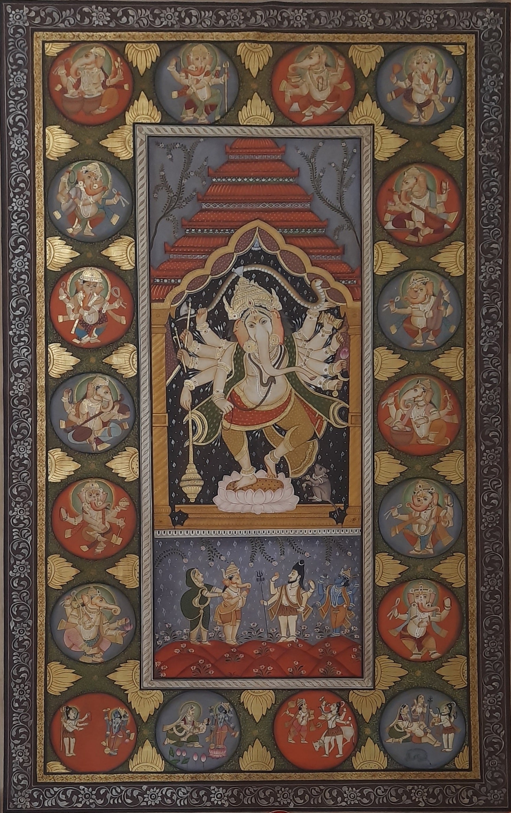 Ganesh Ji Pichwai Painting