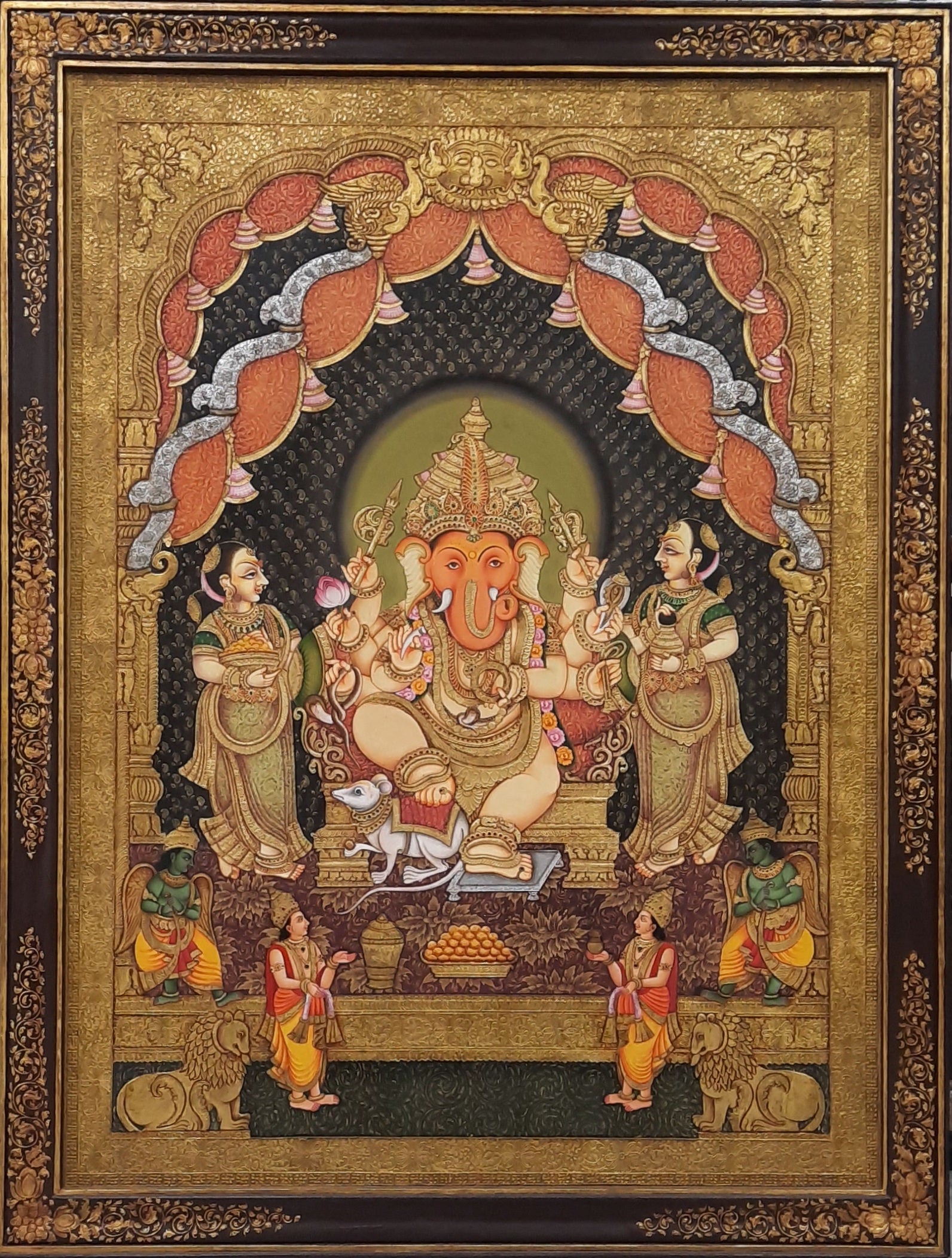 Lord Ganesha Tanjore Painting