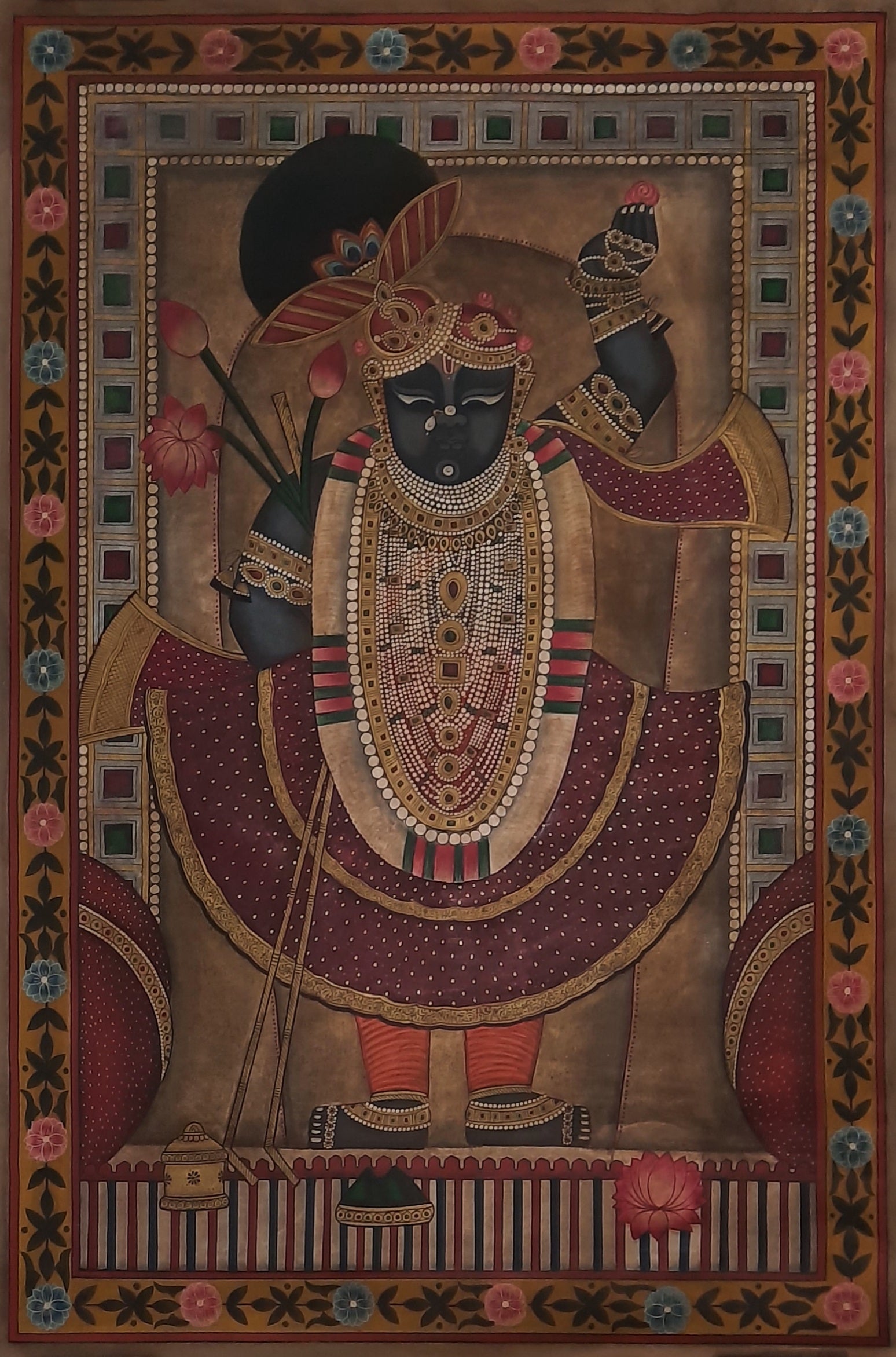 Lord Shrinathji Antique Pichwai Painting