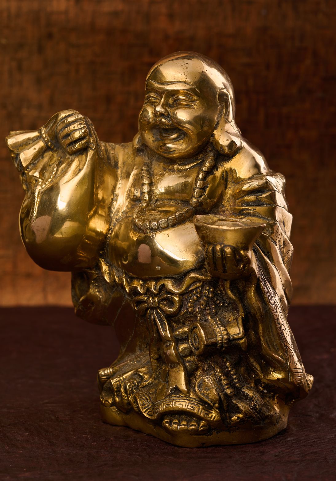 Brass Laughing Buddha