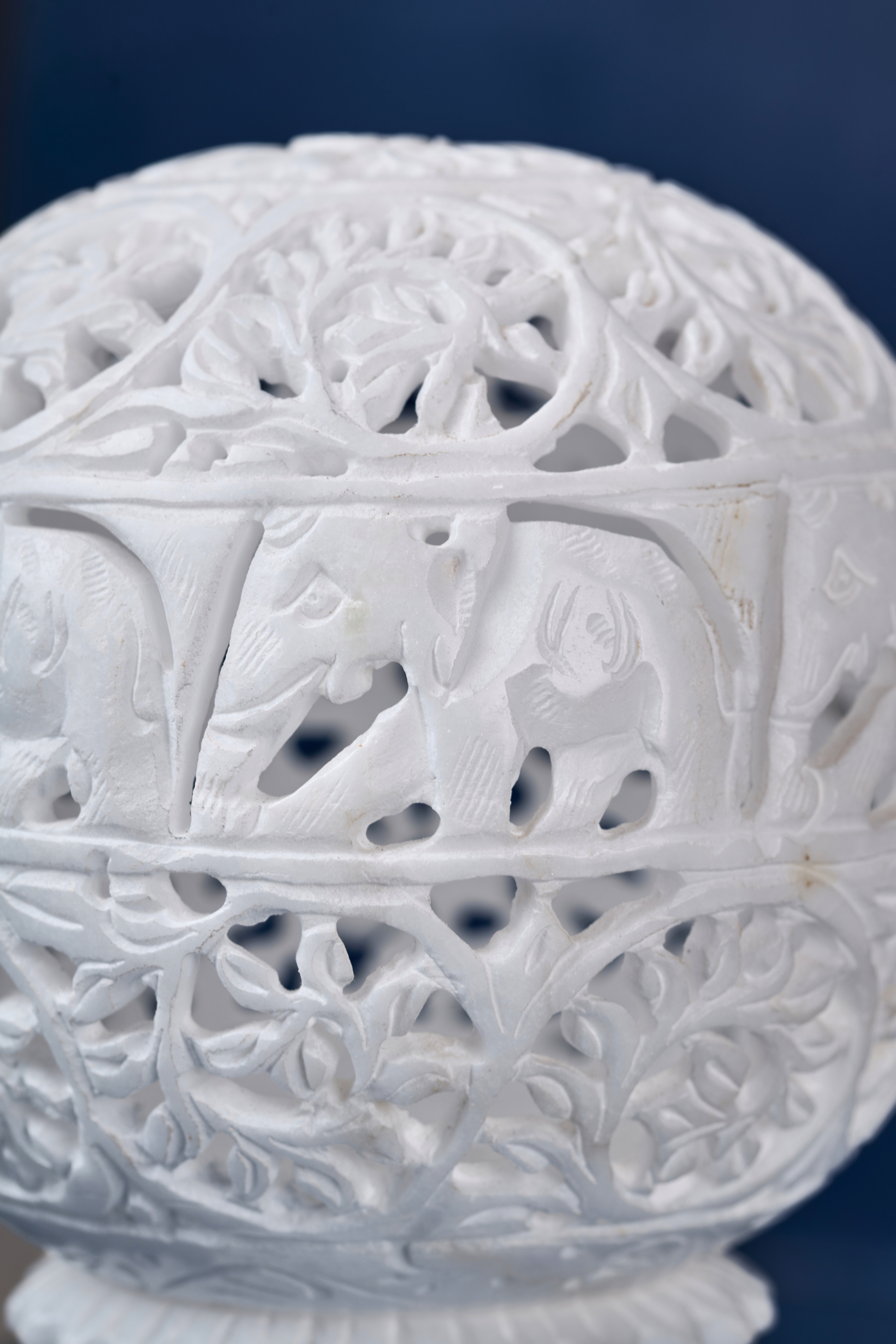 White Stone Intricate Lampshade