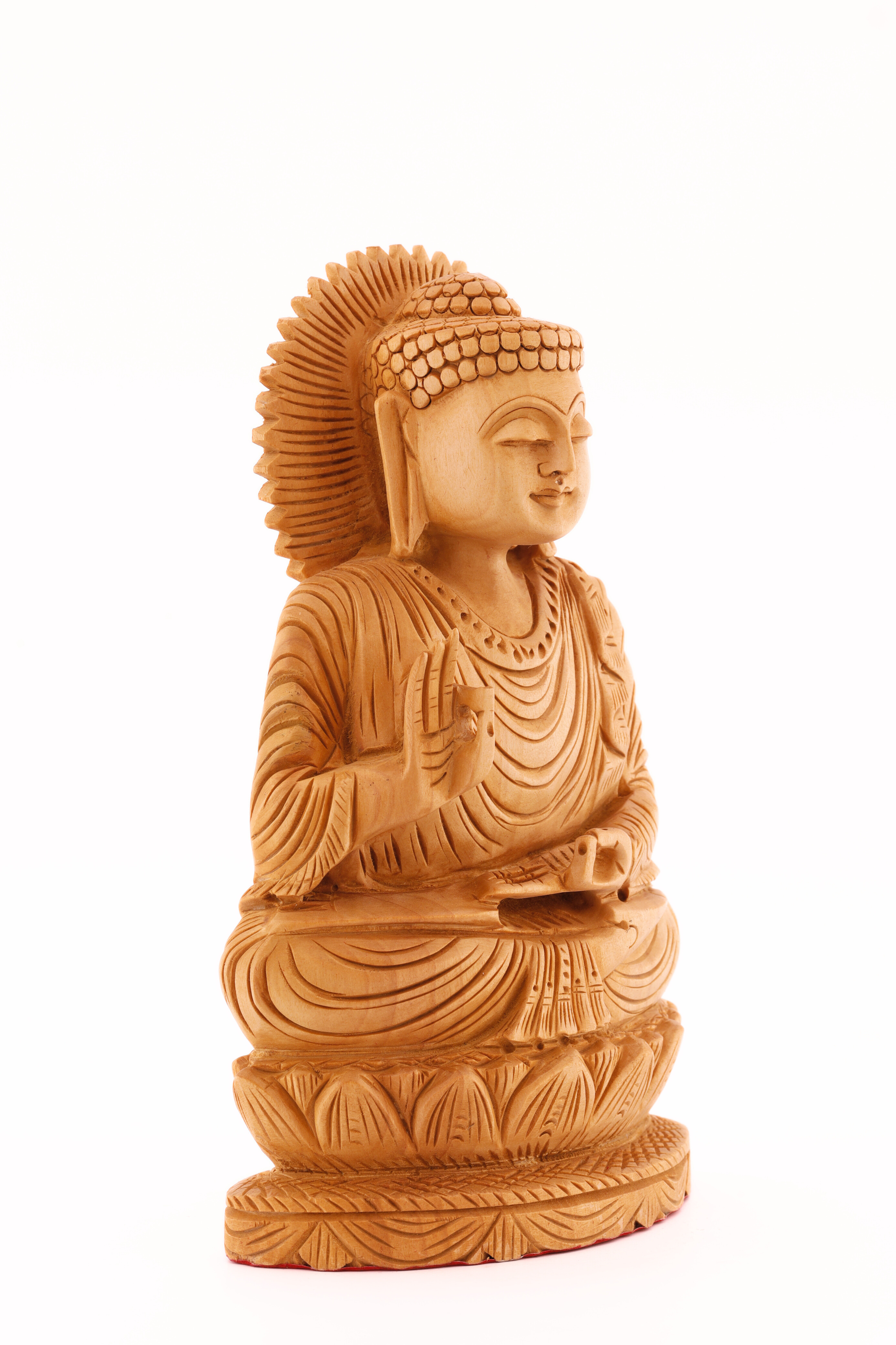 Wooden Meditating Buddha