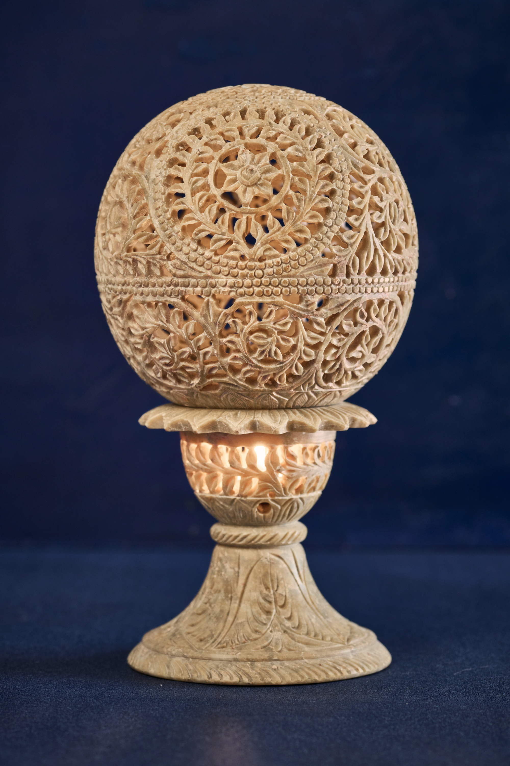 Beige Stone Intricate Lampshade