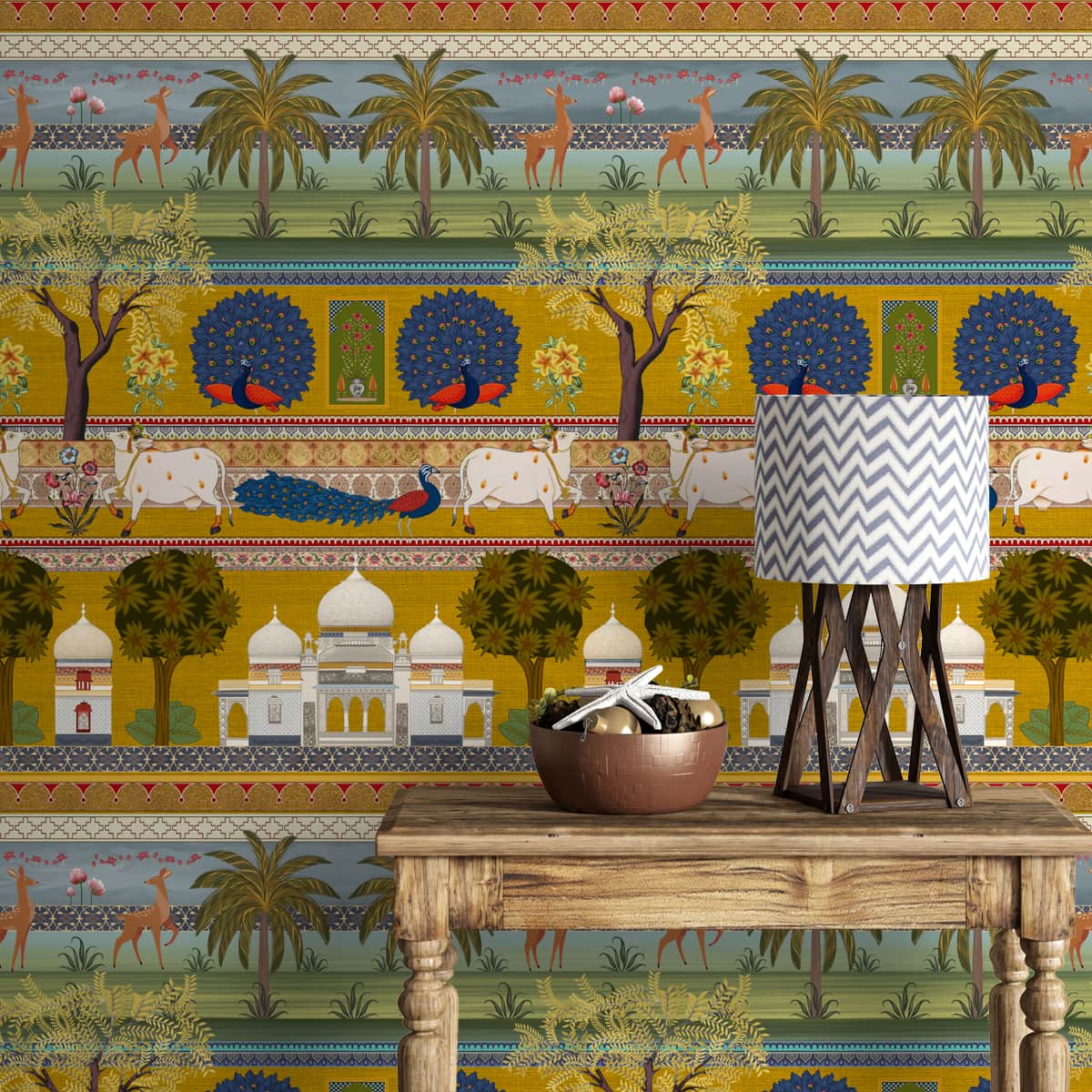 Bageecha Indian Garden Wallpaper Customised