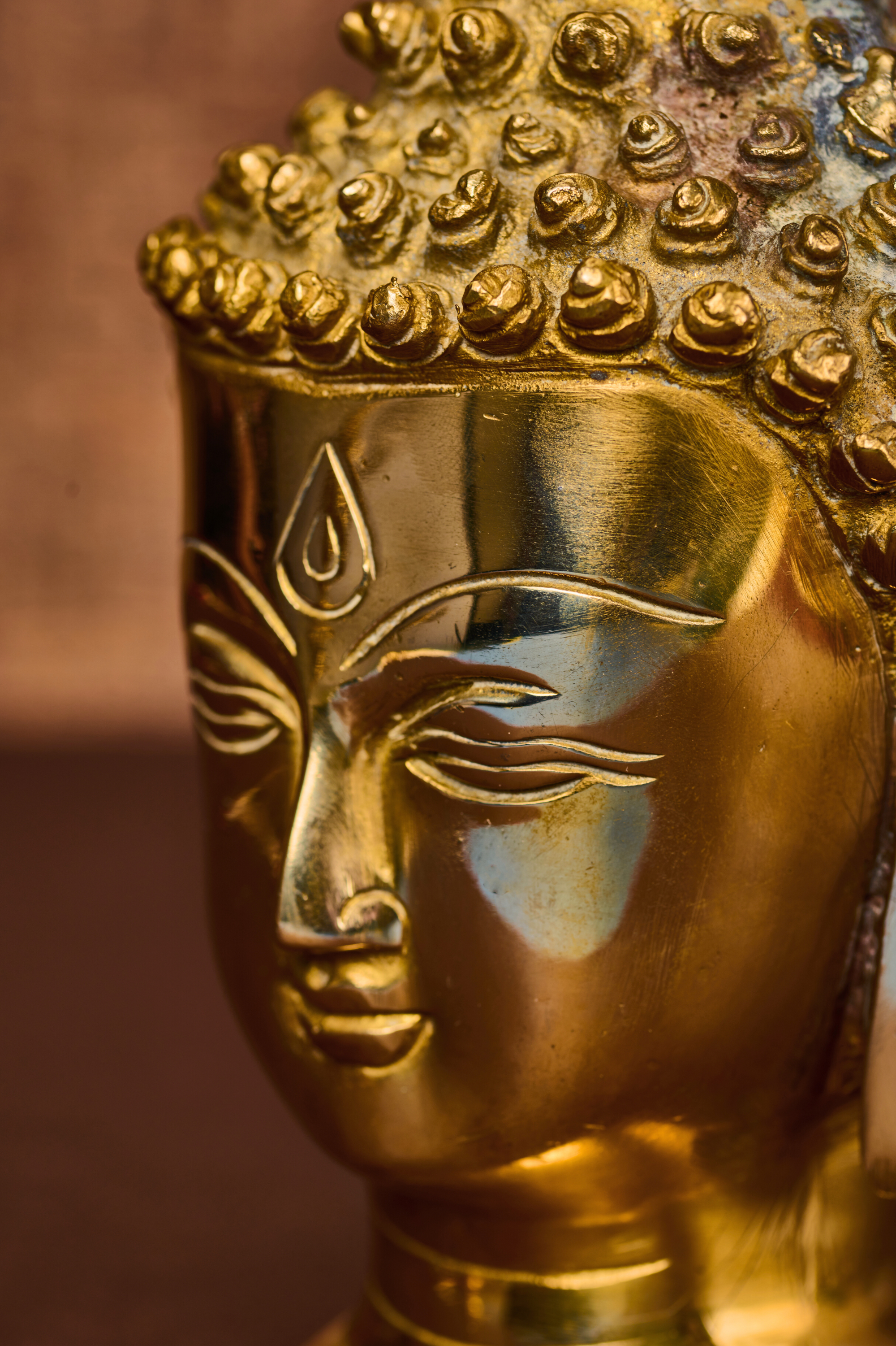 Gautama Buddha Bust in Brass