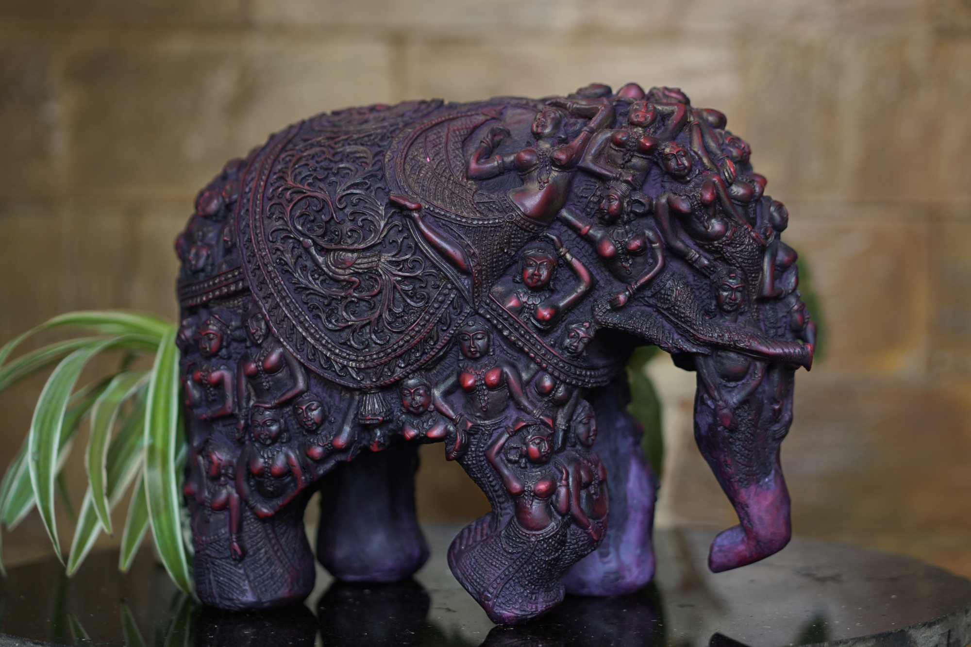 Handcarved Elephant in Wood