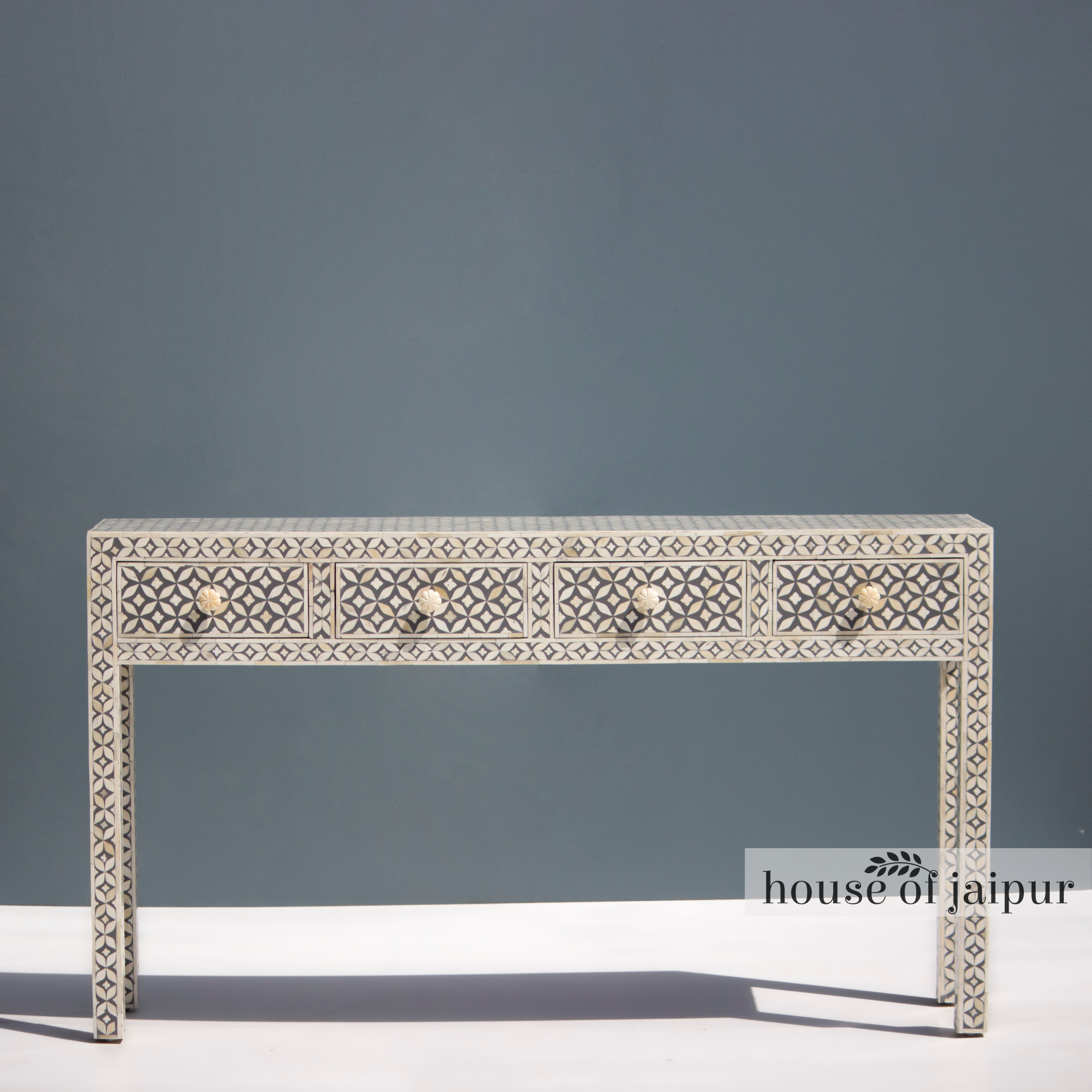 Bone Inlay Console Table