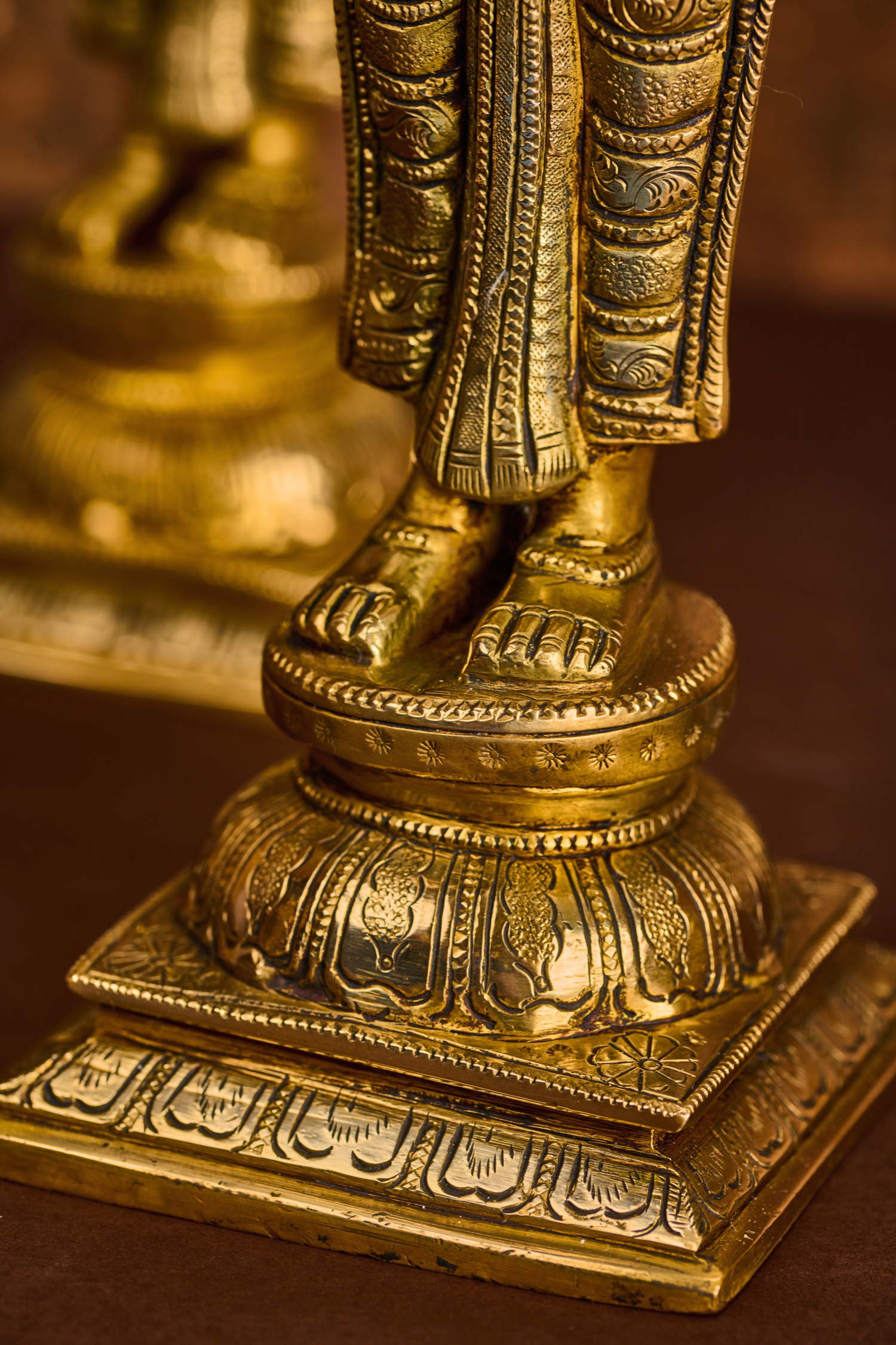 Twin 'Lakshmi' Goddesses in Brass