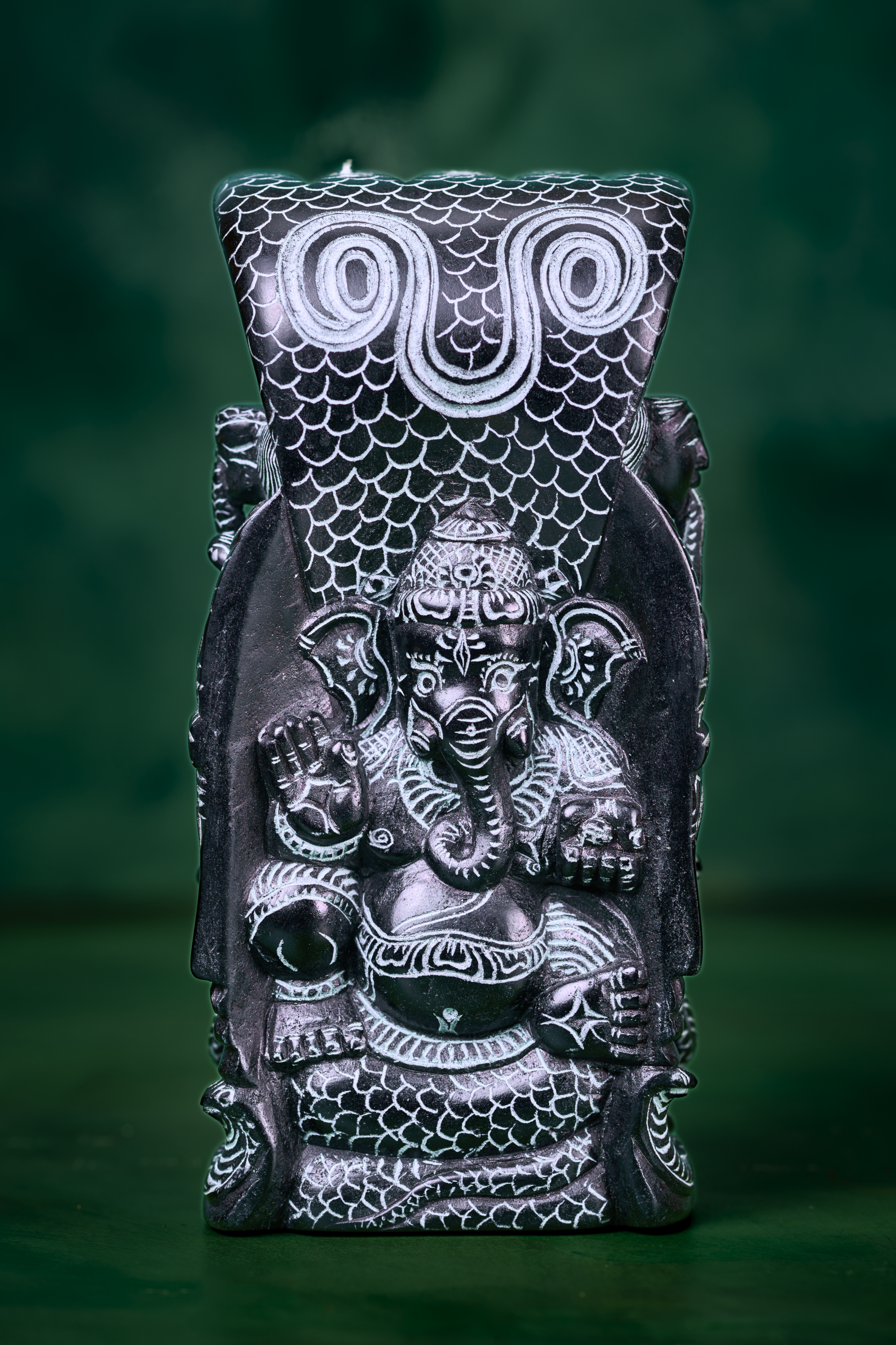 Black Stone 'Trimurti' Sculpture