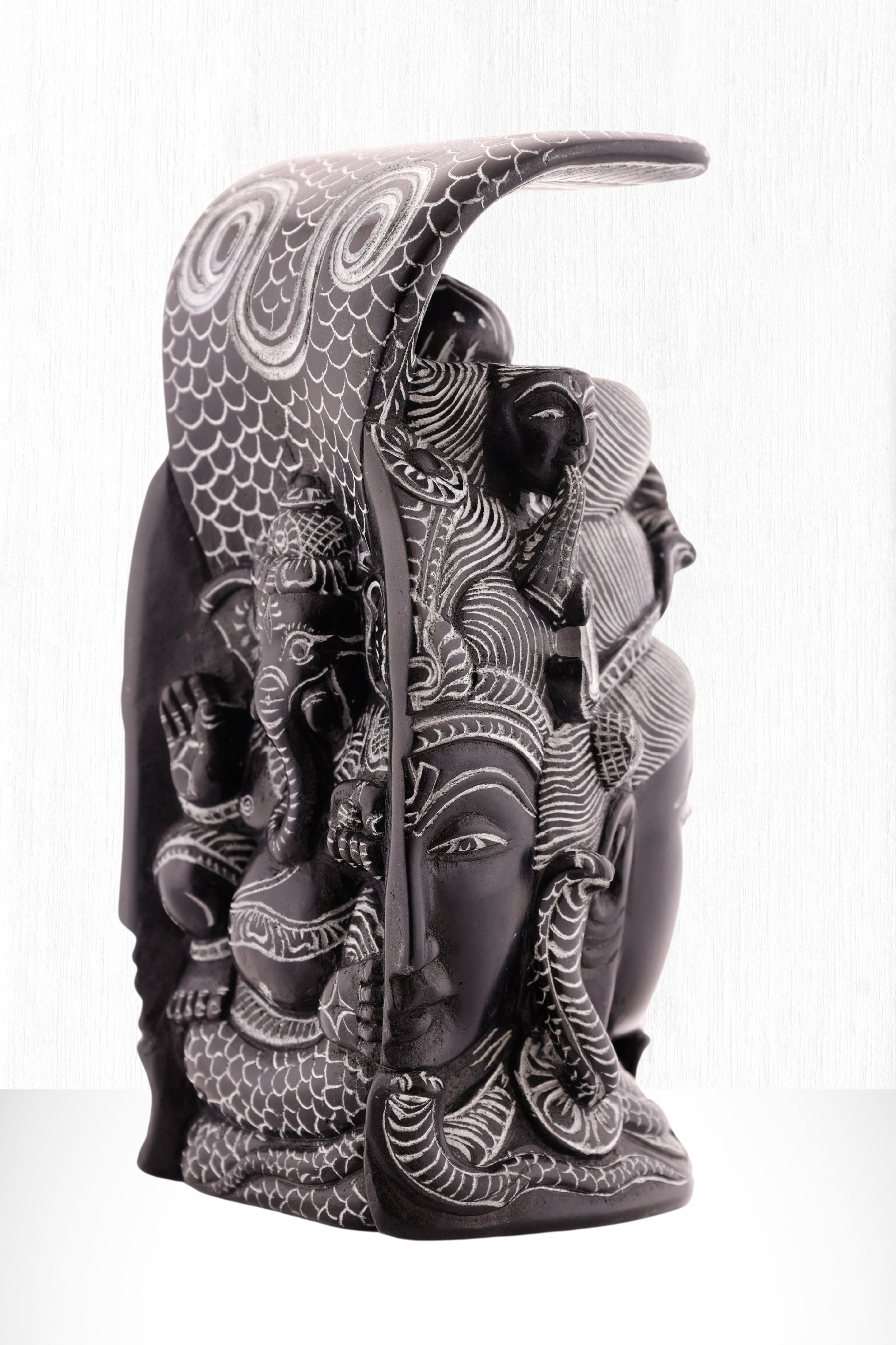 Black Stone 'Trimurti' Sculpture