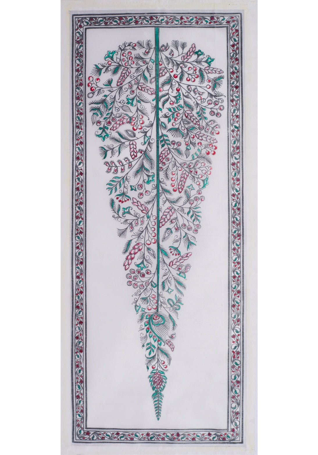 Exquisite Traditional Indian Embroidery on Textile