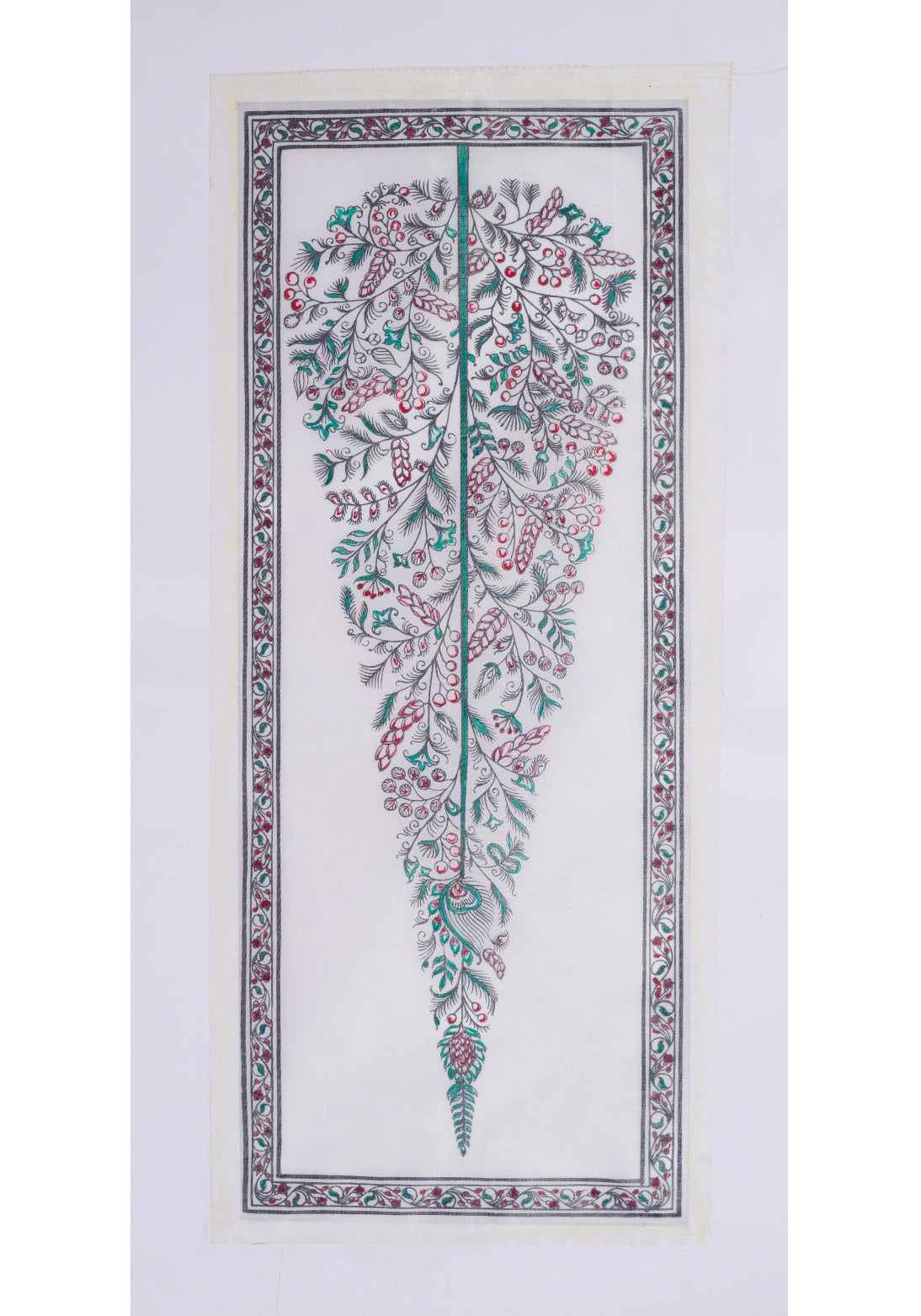 Exquisite Traditional Indian Embroidery on Textile