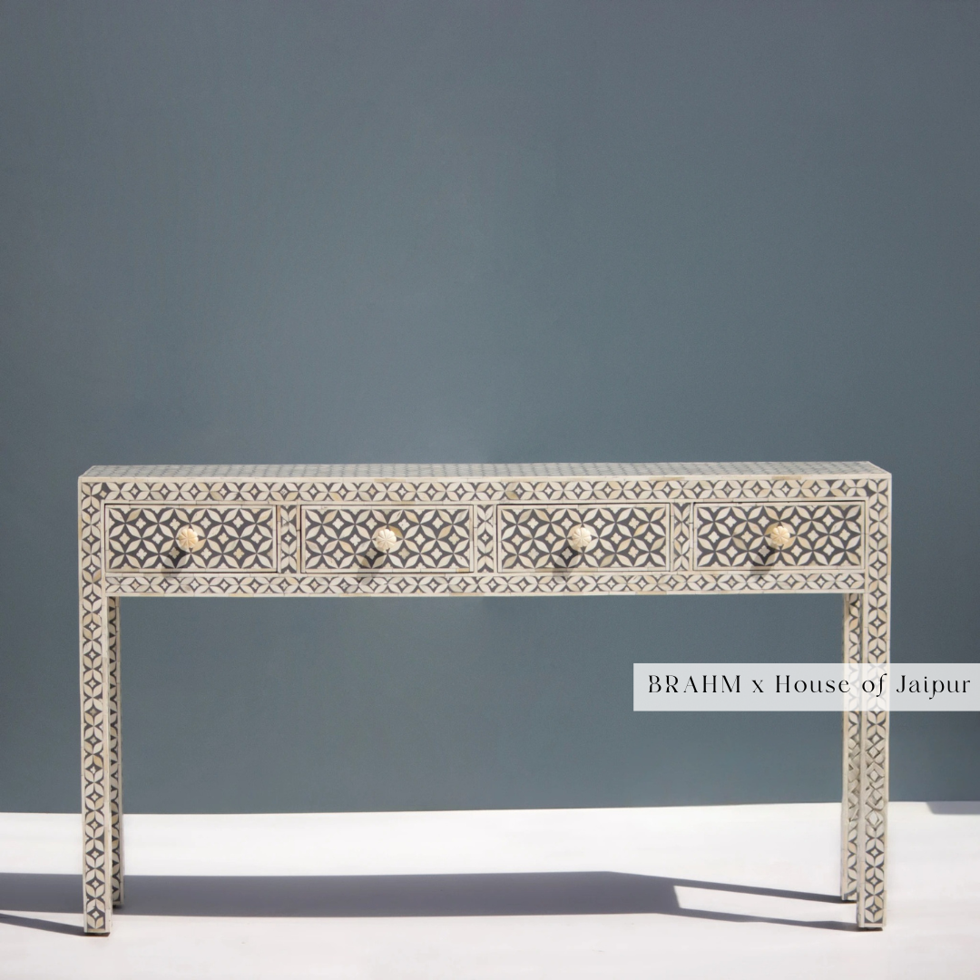 Bone Inlay Console Table