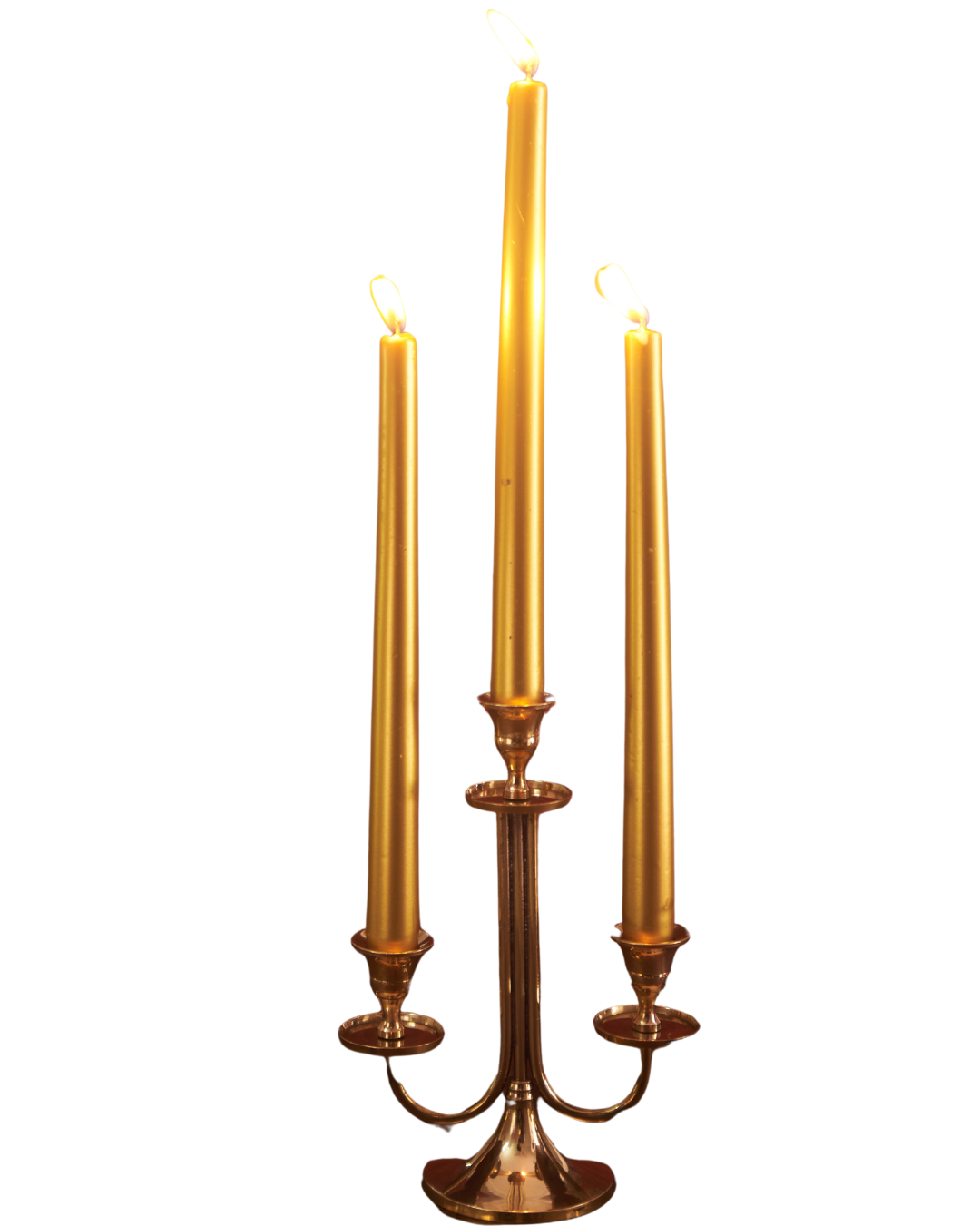 Victorian Triple Candelabra In Brass