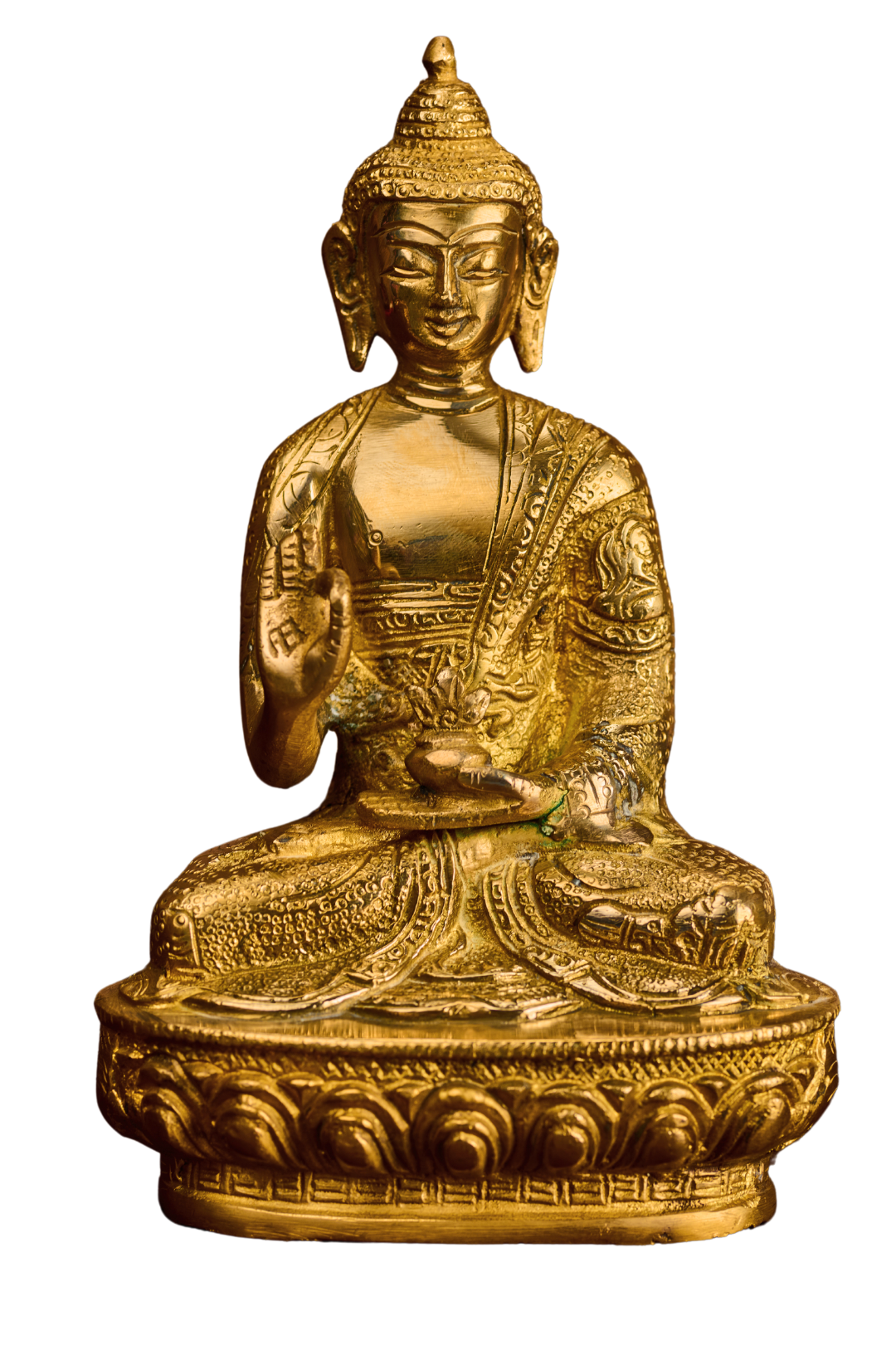 Solid Brass Buddha in Classic Meditative Pose