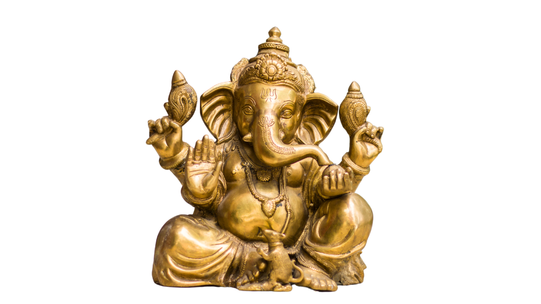 Seated 'Ganesh' in Brass