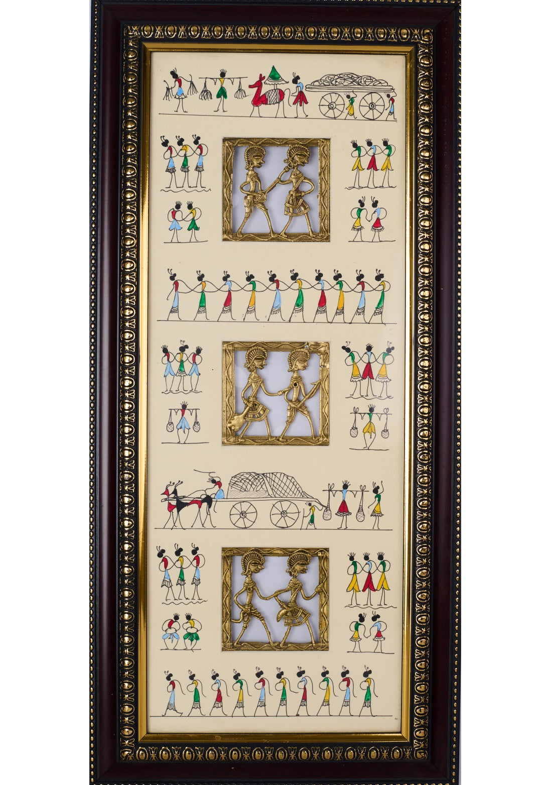 Exquisitely Carved Brass Indian Wall Hanging