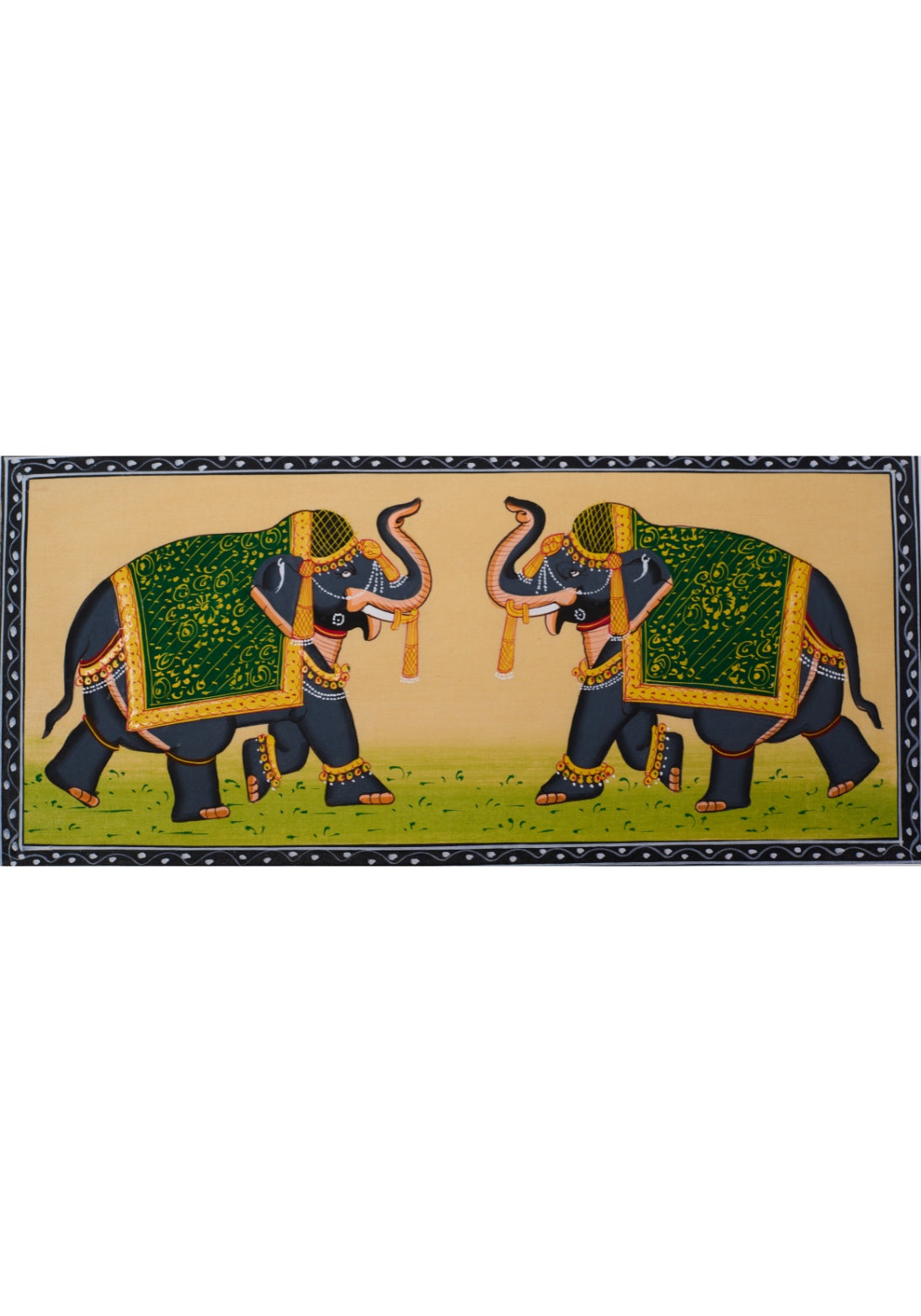 Elephant Painting in 'Pattachitra' Style