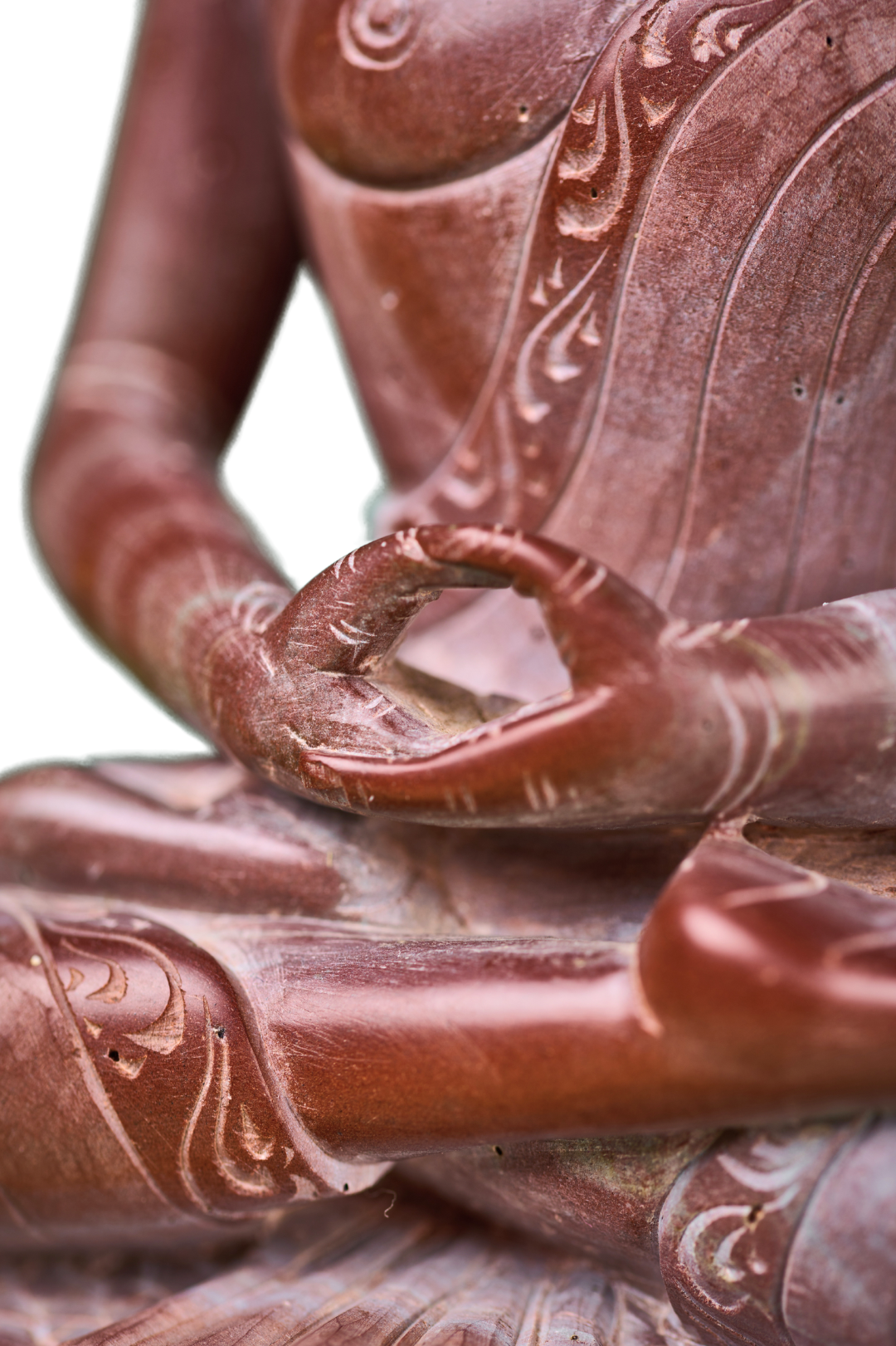 Buddha with Serpent 'Naga Buddha' in Red Stone