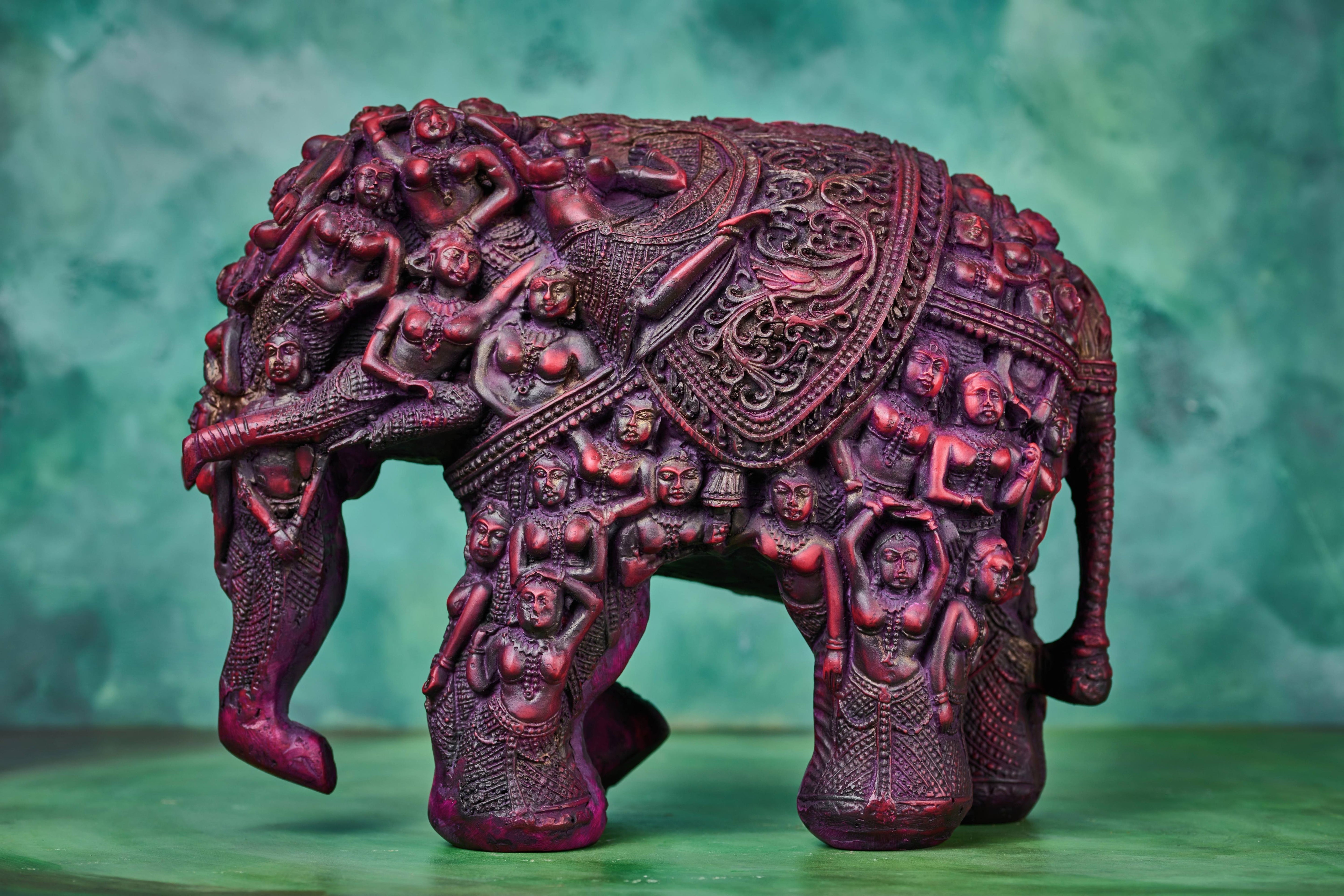 Handcarved Elephant in Wood