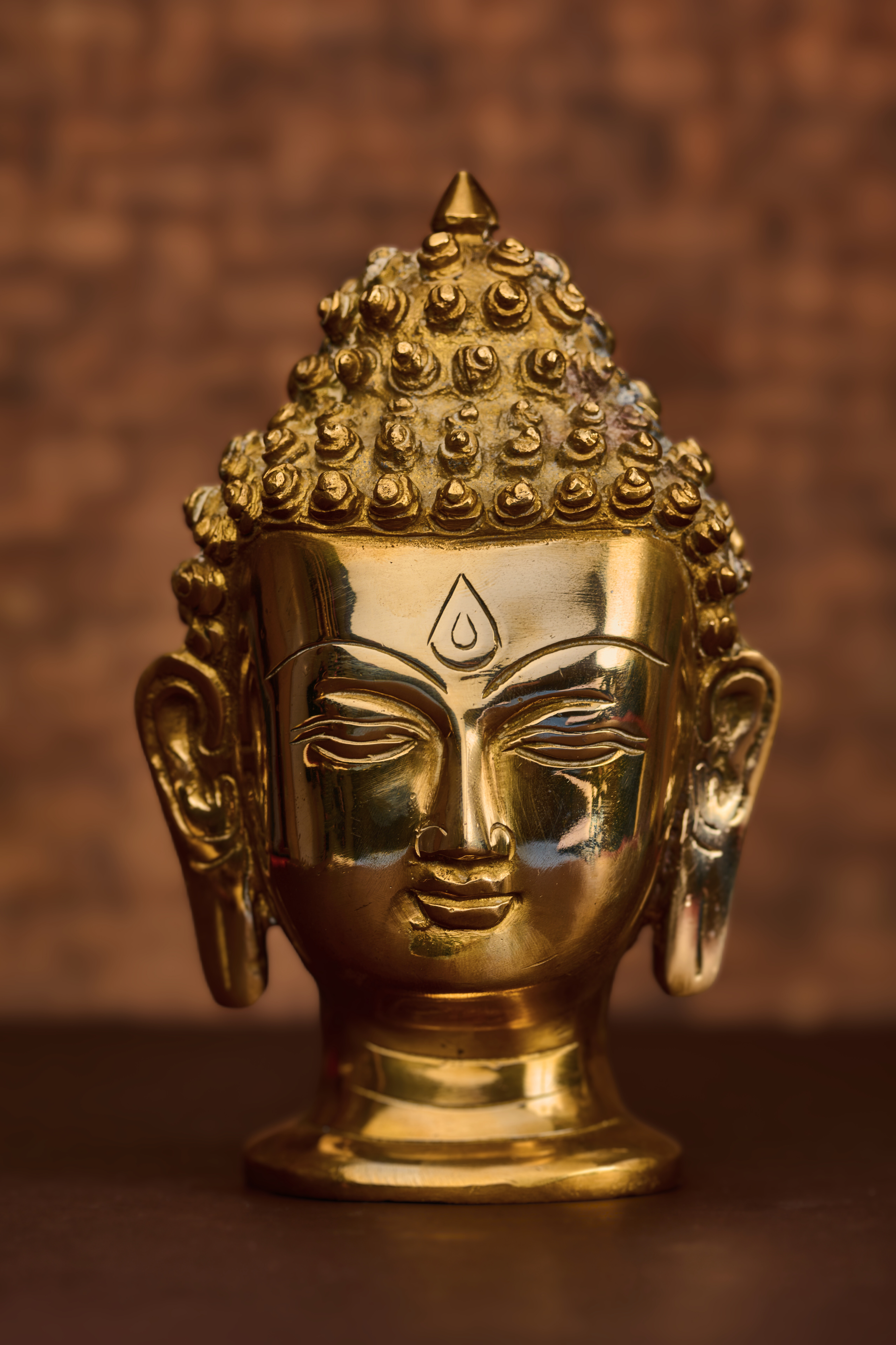 Gautama Buddha Bust in Brass