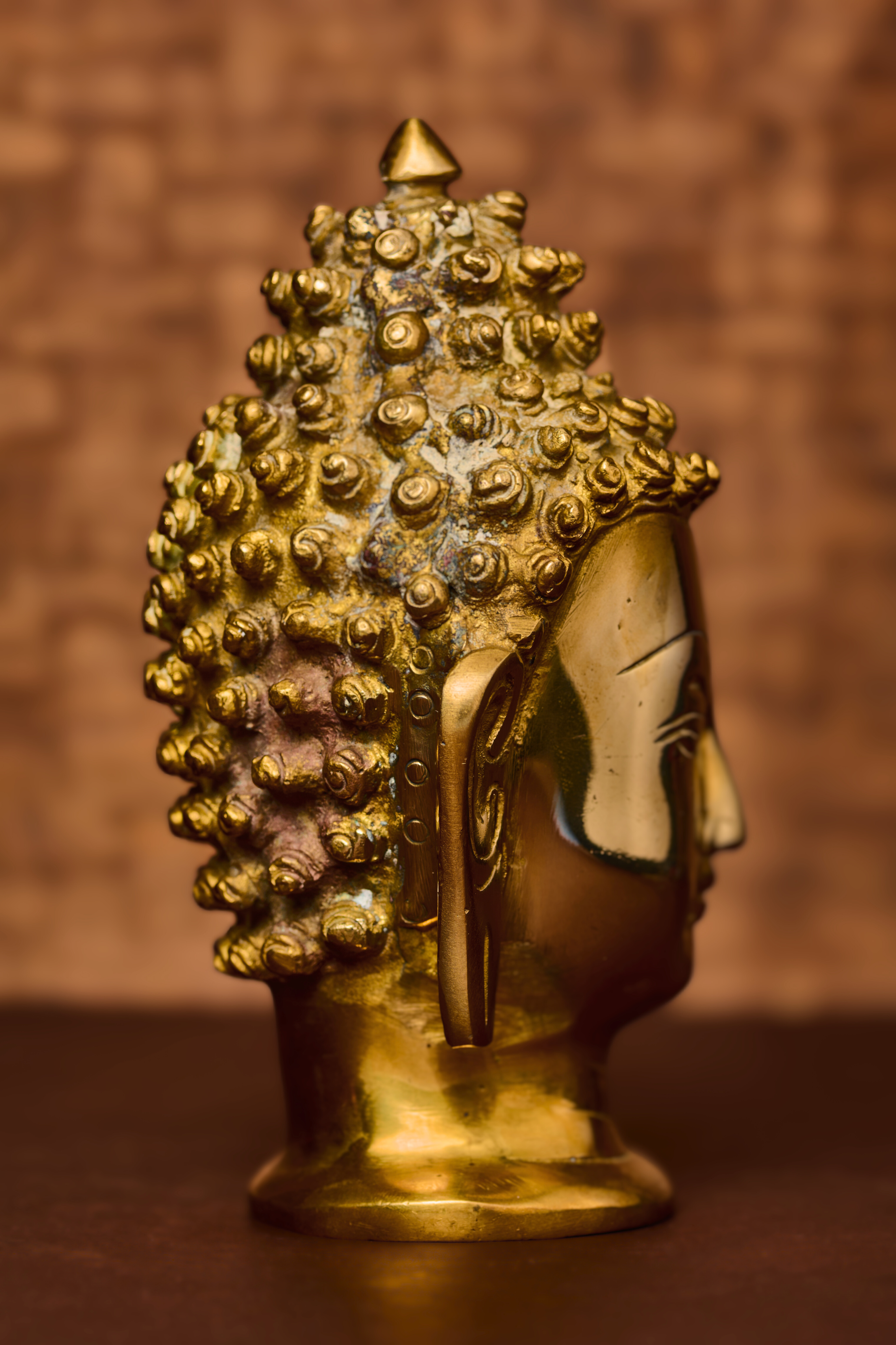 Gautama Buddha Bust in Brass